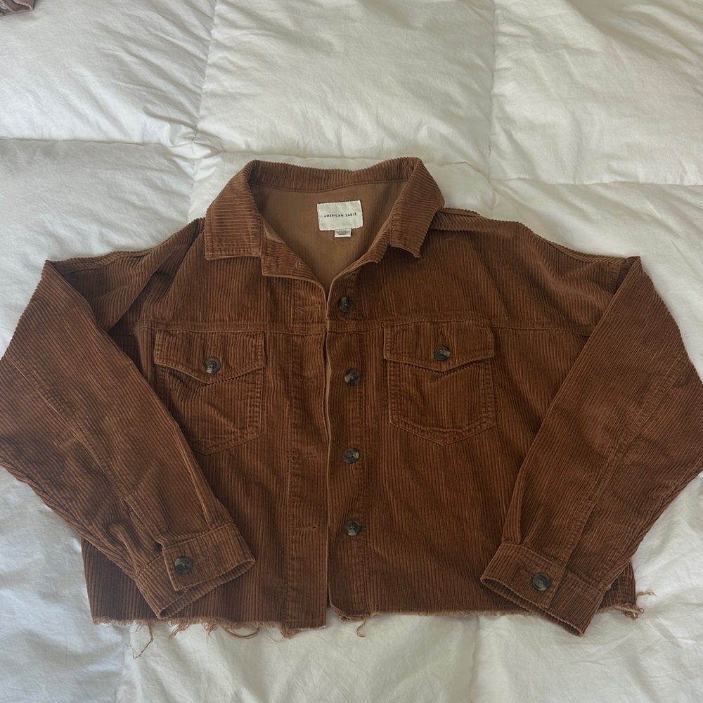 American Eagle Outfitters Brown Corduroy Utility Jacket